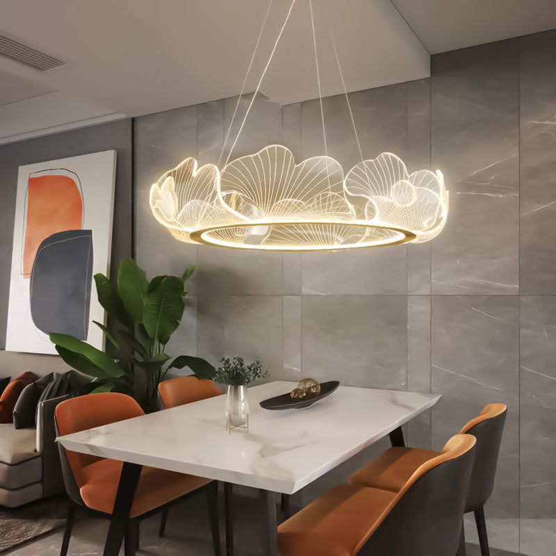 Ginkgo Leaf Chandelier for Living Room | Desfino