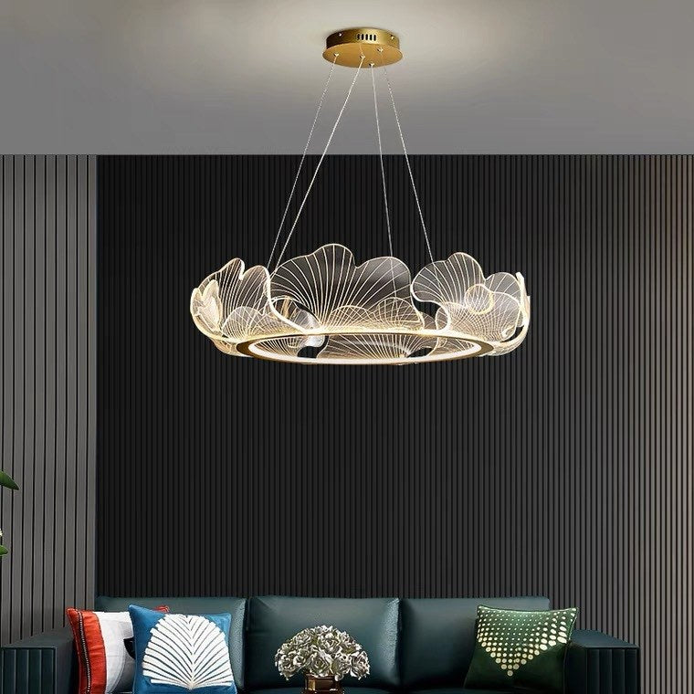 Ginkgo Leaf Chandelier for Living Room | Desfino