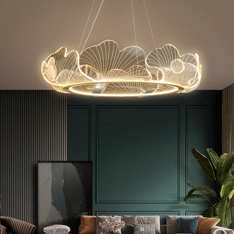 Ginkgo Leaf Chandelier for Living Room | Desfino