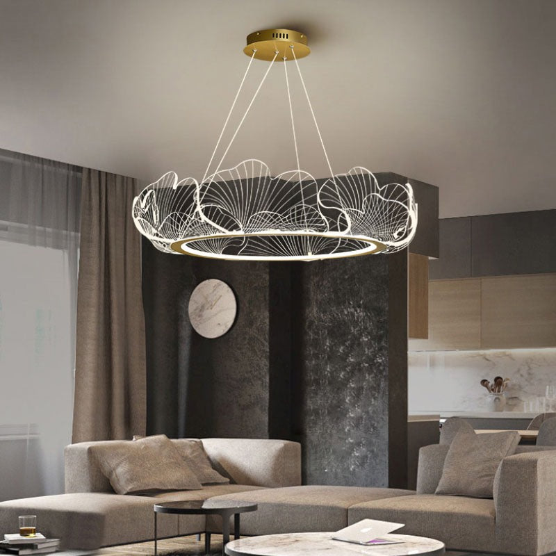 Ginkgo Leaf Chandelier for Living Room | Desfino