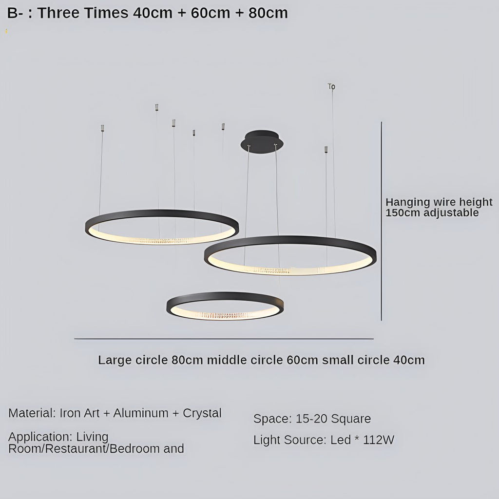 Nordic Simple Ring Ceiling Chandelier | Desfino
