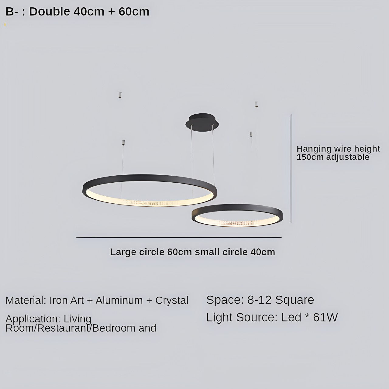 Nordic Simple Ring Ceiling Chandelier | Desfino
