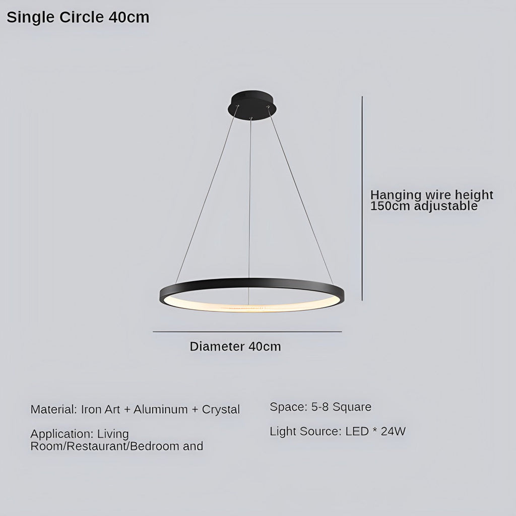 Nordic Simple Ring Ceiling Chandelier | Desfino