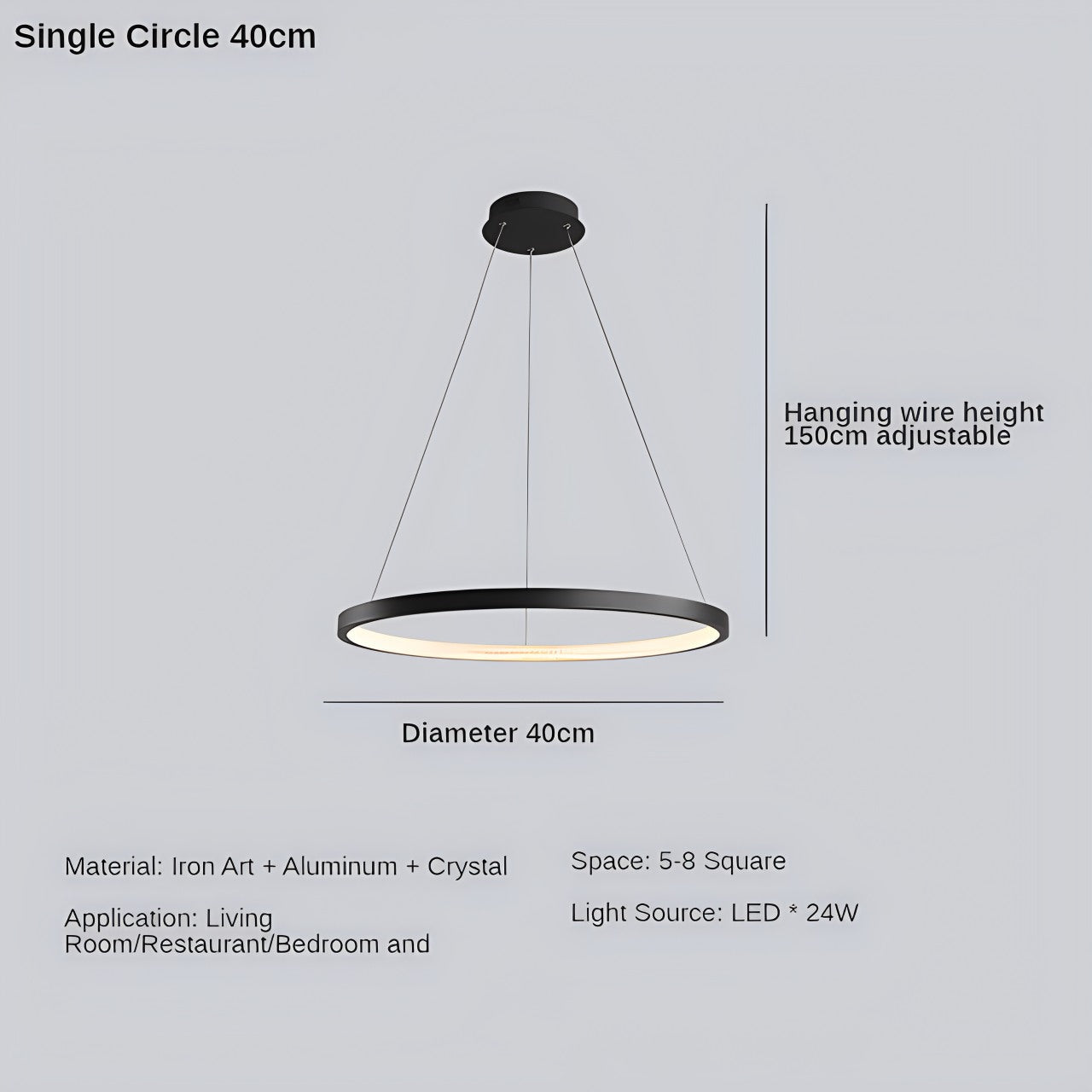 Nordic Simple Ring Ceiling Chandelier | Desfino