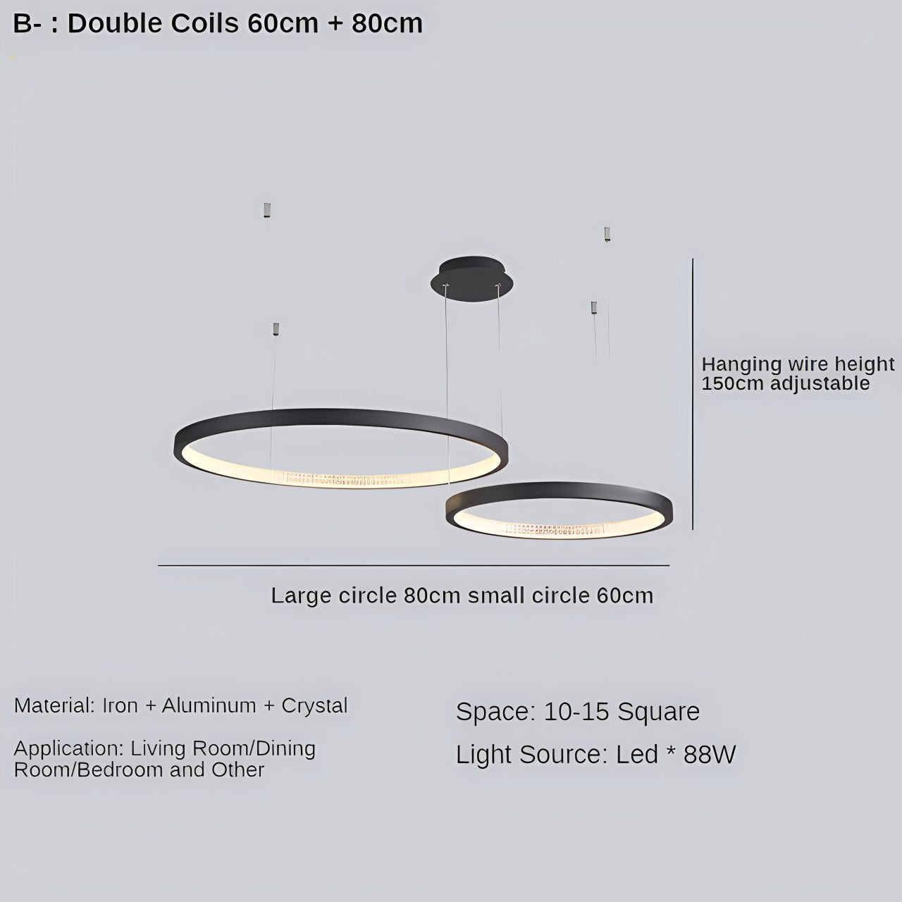 Nordic Simple Ring Ceiling Chandelier | Desfino