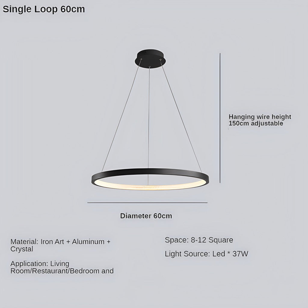 Nordic Simple Ring Ceiling Chandelier | Desfino