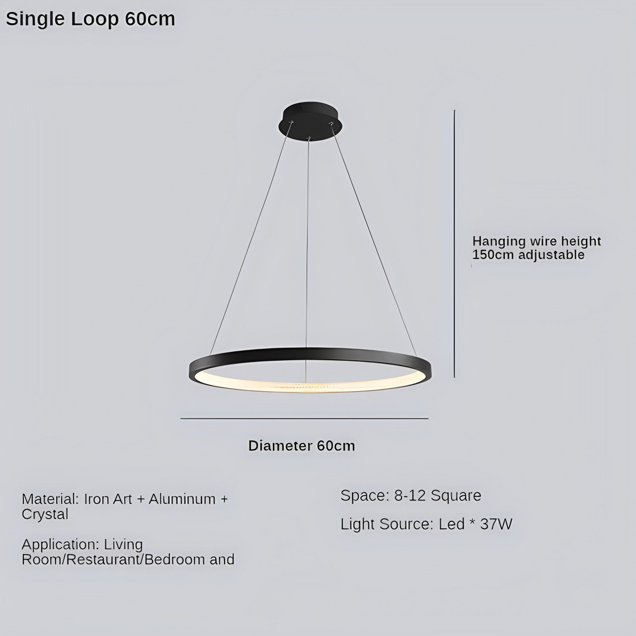 Nordic Simple Ring Ceiling Chandelier | Desfino