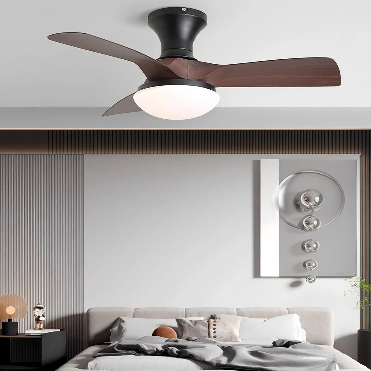 Small Propeller Ceiling Fan With Light | Desfino