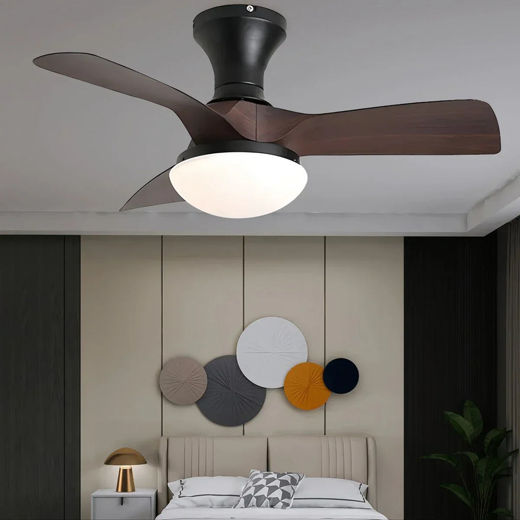 Small Propeller Ceiling Fan With Light | Desfino