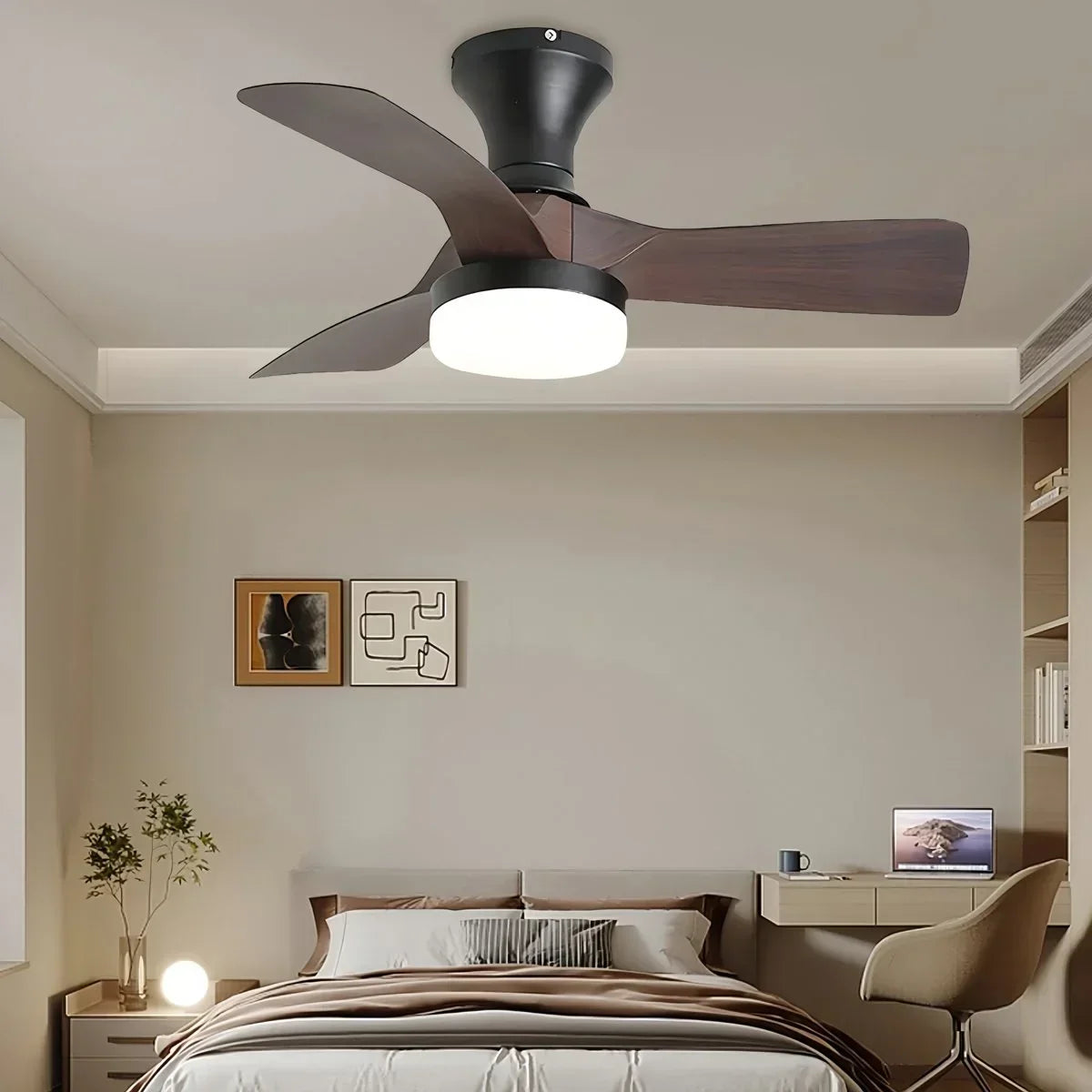 Small Propeller Ceiling Fan With Light | Desfino
