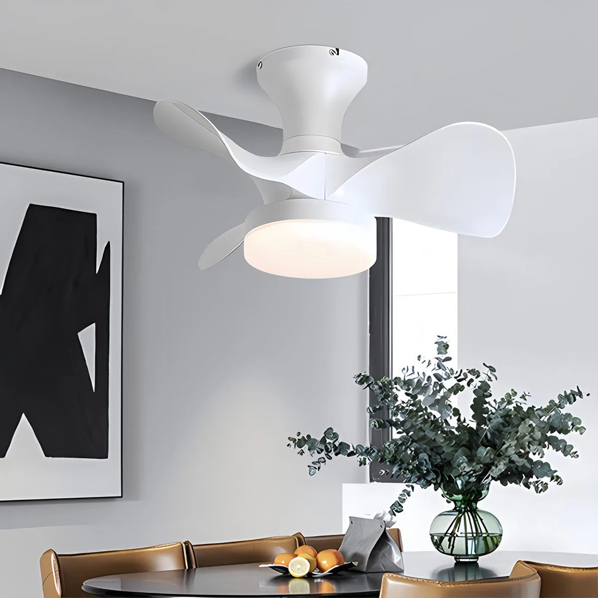 Small Propeller Ceiling Fan With Light | Desfino