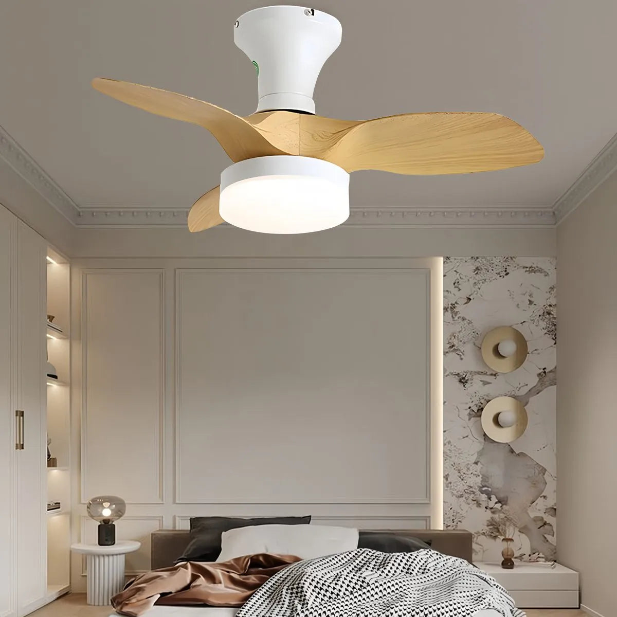Small Propeller Ceiling Fan With Light | Desfino