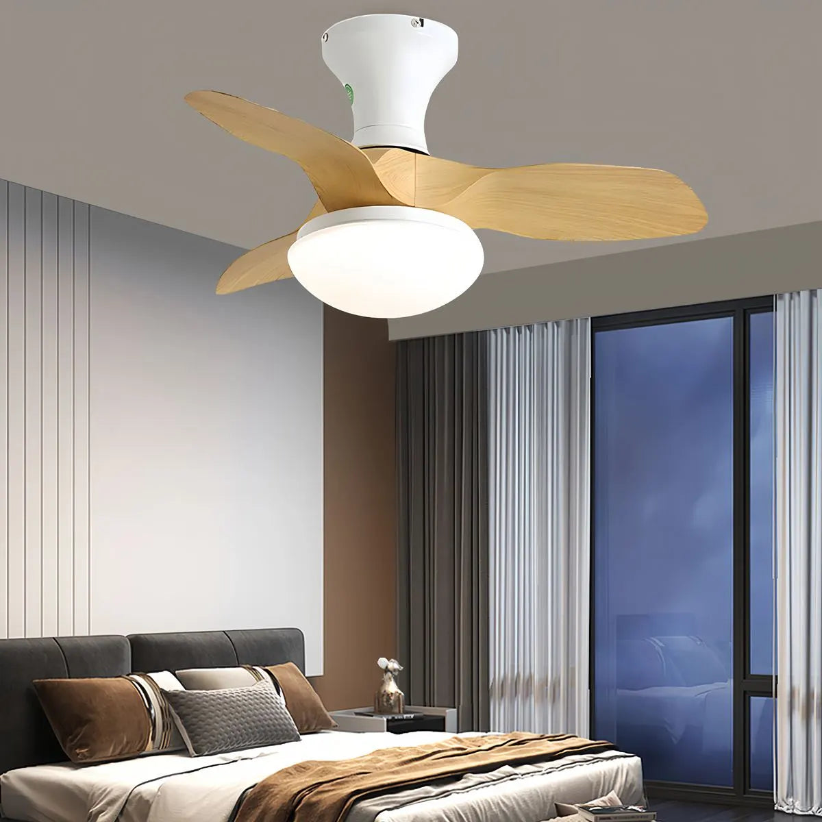 Small Propeller Ceiling Fan With Light | Desfino