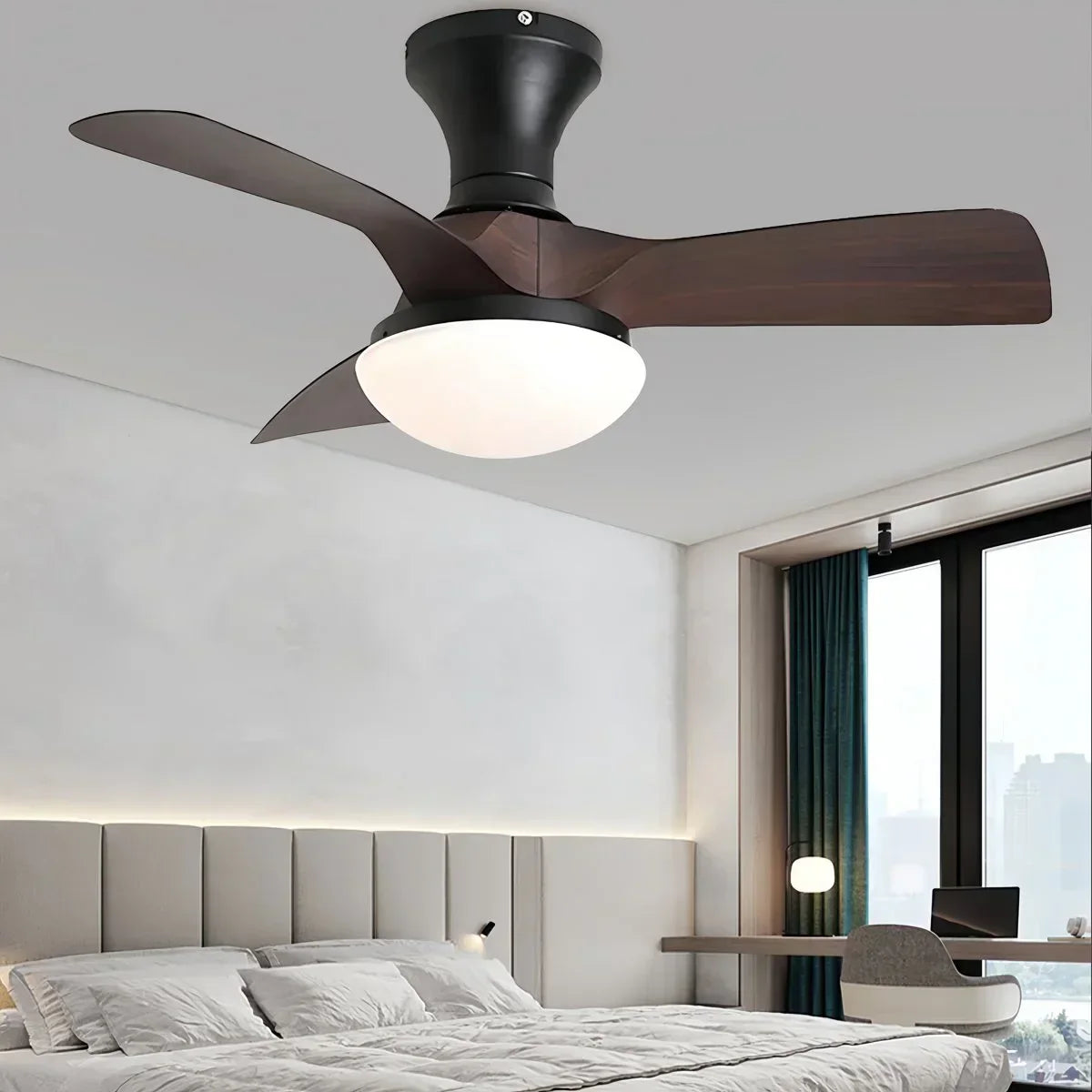 Small Propeller Ceiling Fan With Light | Desfino
