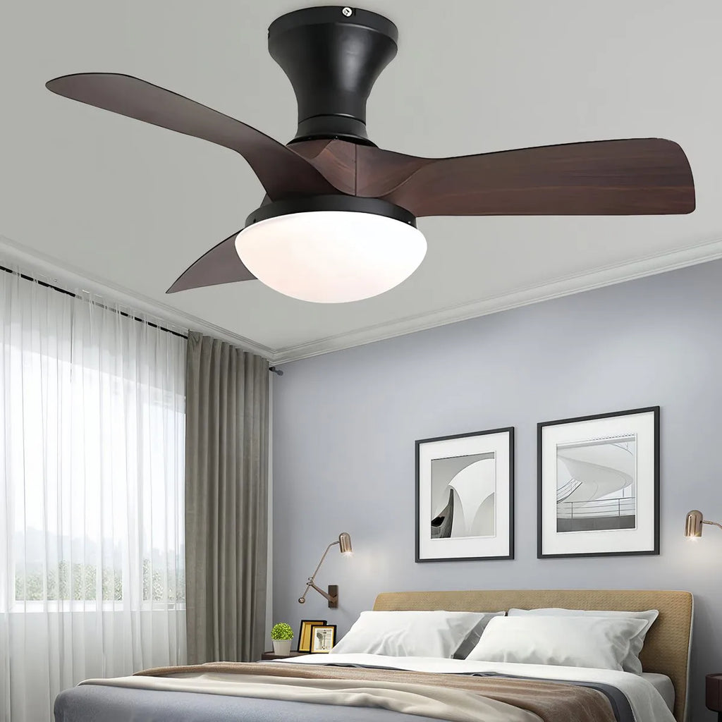 Small Propeller Ceiling Fan With Light | Desfino