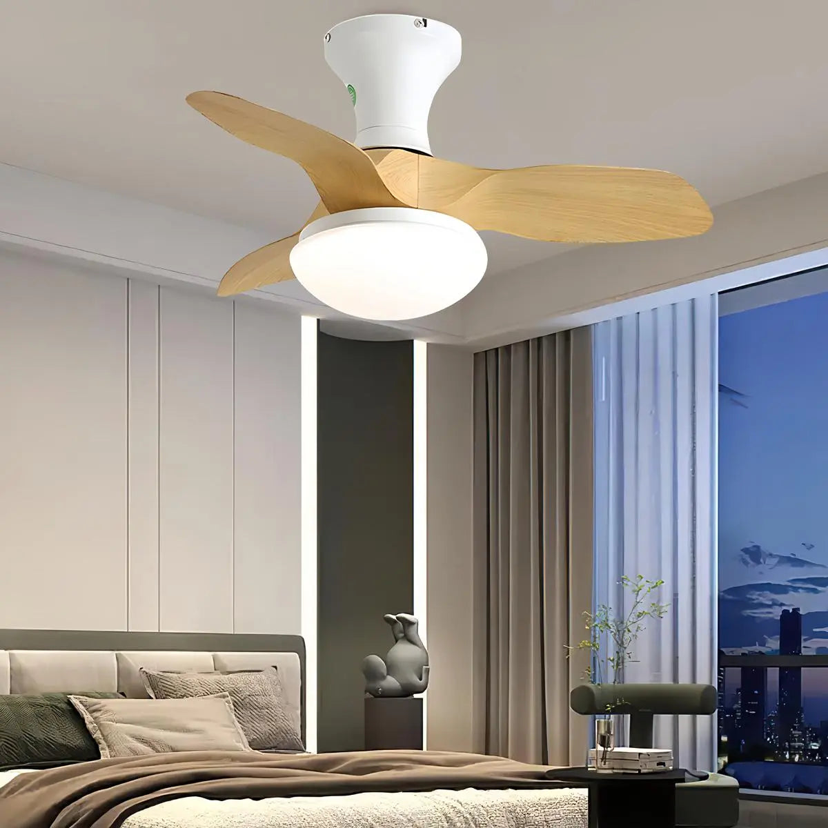 Small Propeller Ceiling Fan With Light | Desfino
