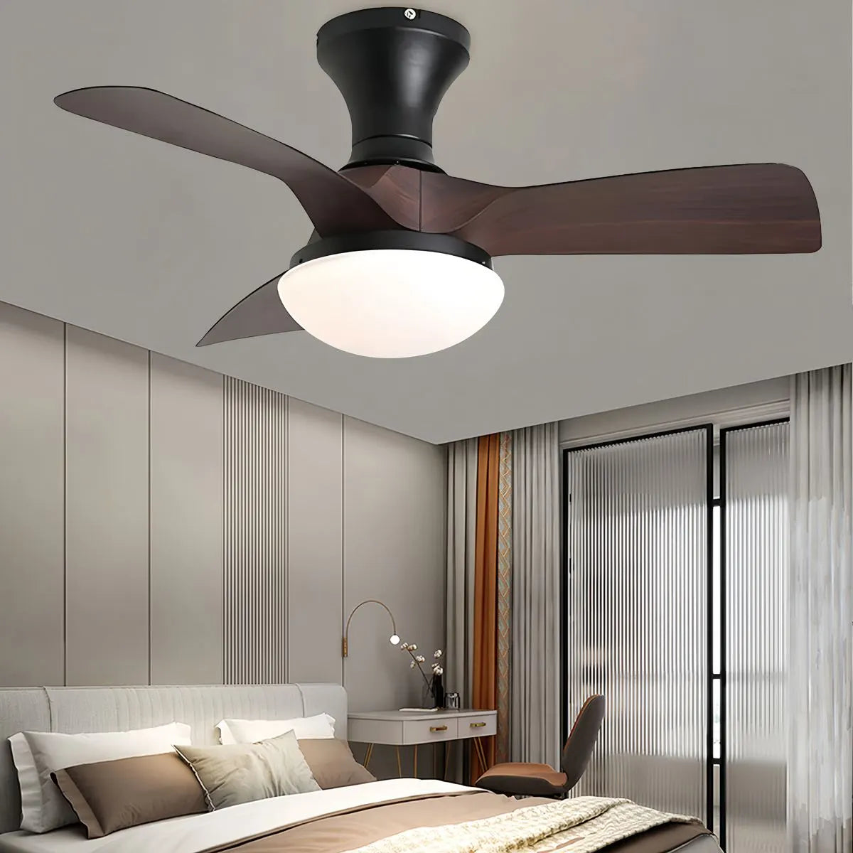 Small Propeller Ceiling Fan With Light | Desfino