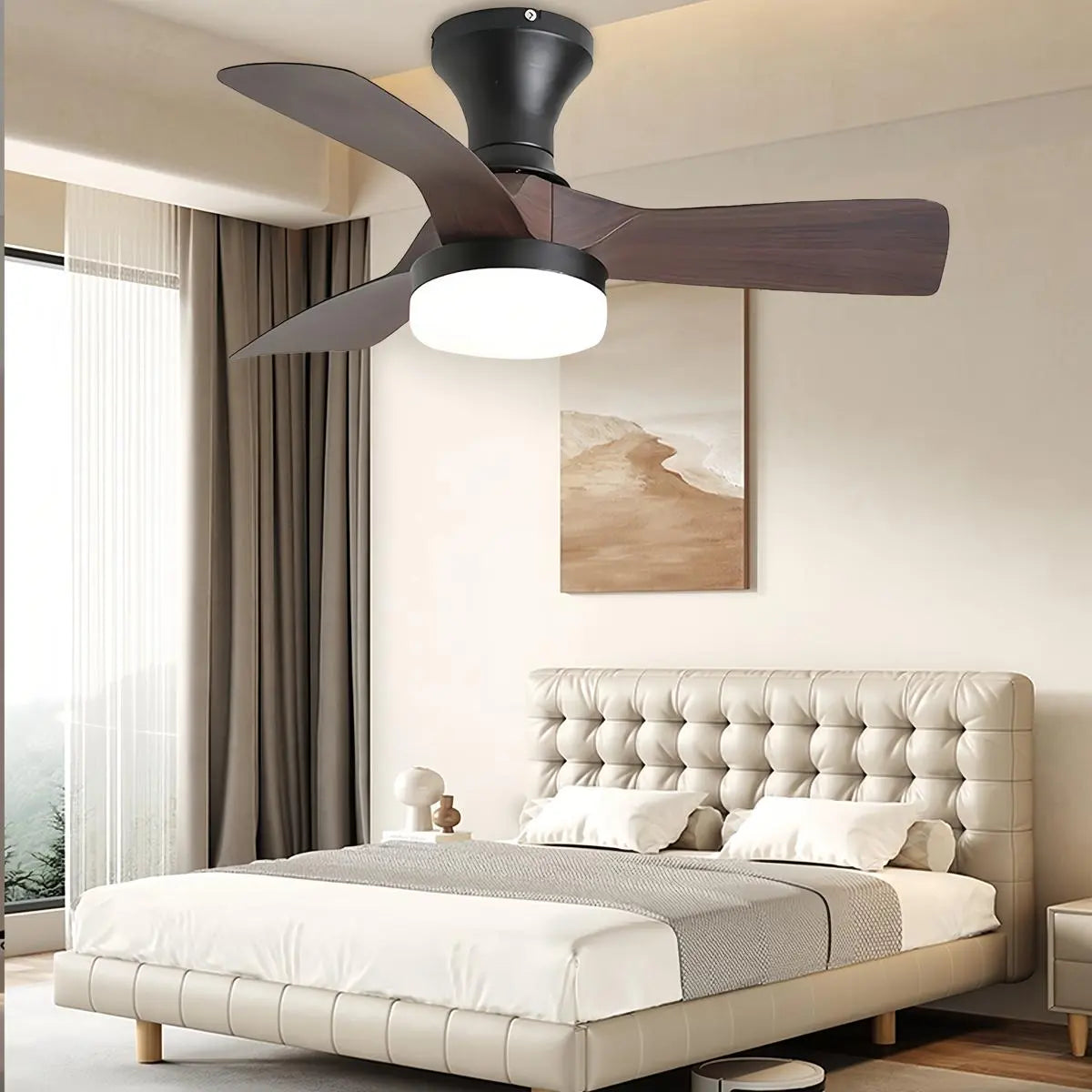 Small Propeller Ceiling Fan With Light | Desfino