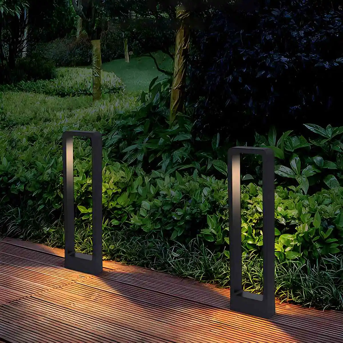 Rechteckige Solar-Stehlampe für den Außenbereich | Desfino