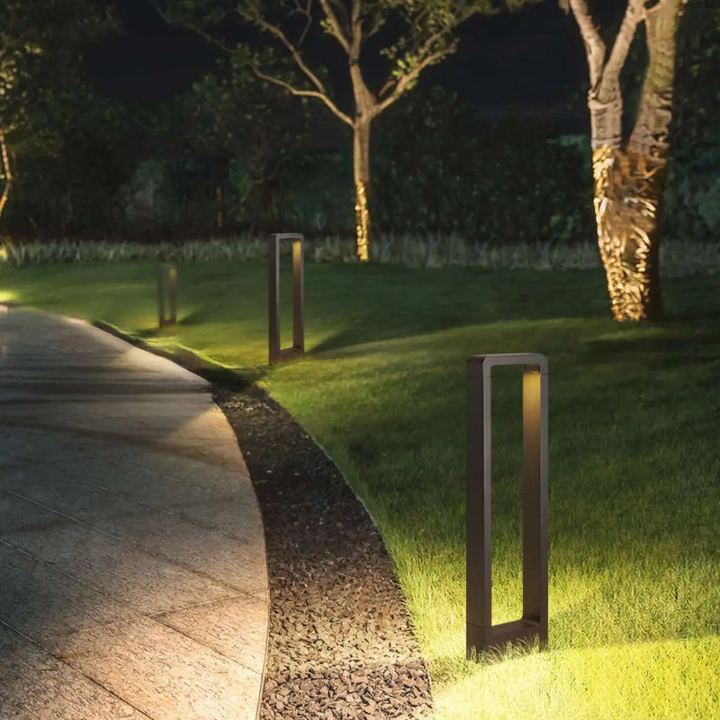 Rechteckige Solar-Stehlampe für den Außenbereich | Desfino