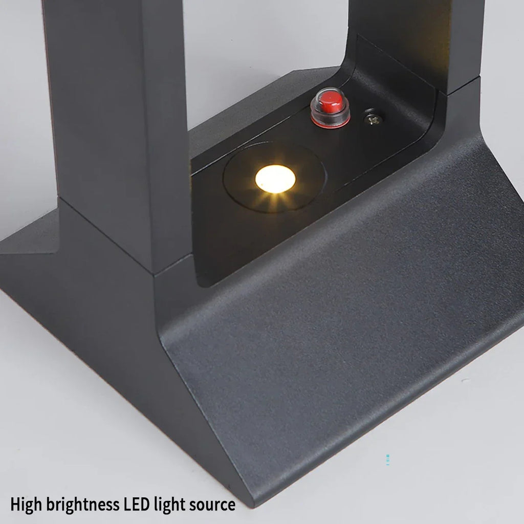 Rechteckige Solar-Stehlampe für den Außenbereich | Desfino