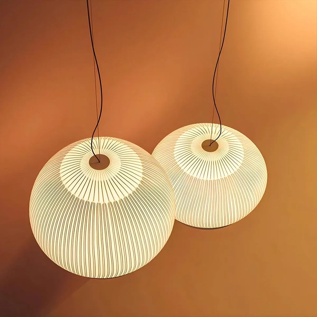 Vintage-Pendelleuchte aus Stoff im spanischen Design | Desfino