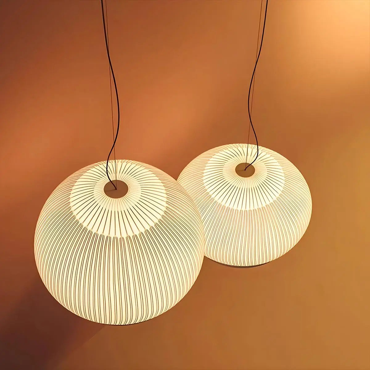 Vintage-Pendelleuchte aus Stoff im spanischen Design | Desfino