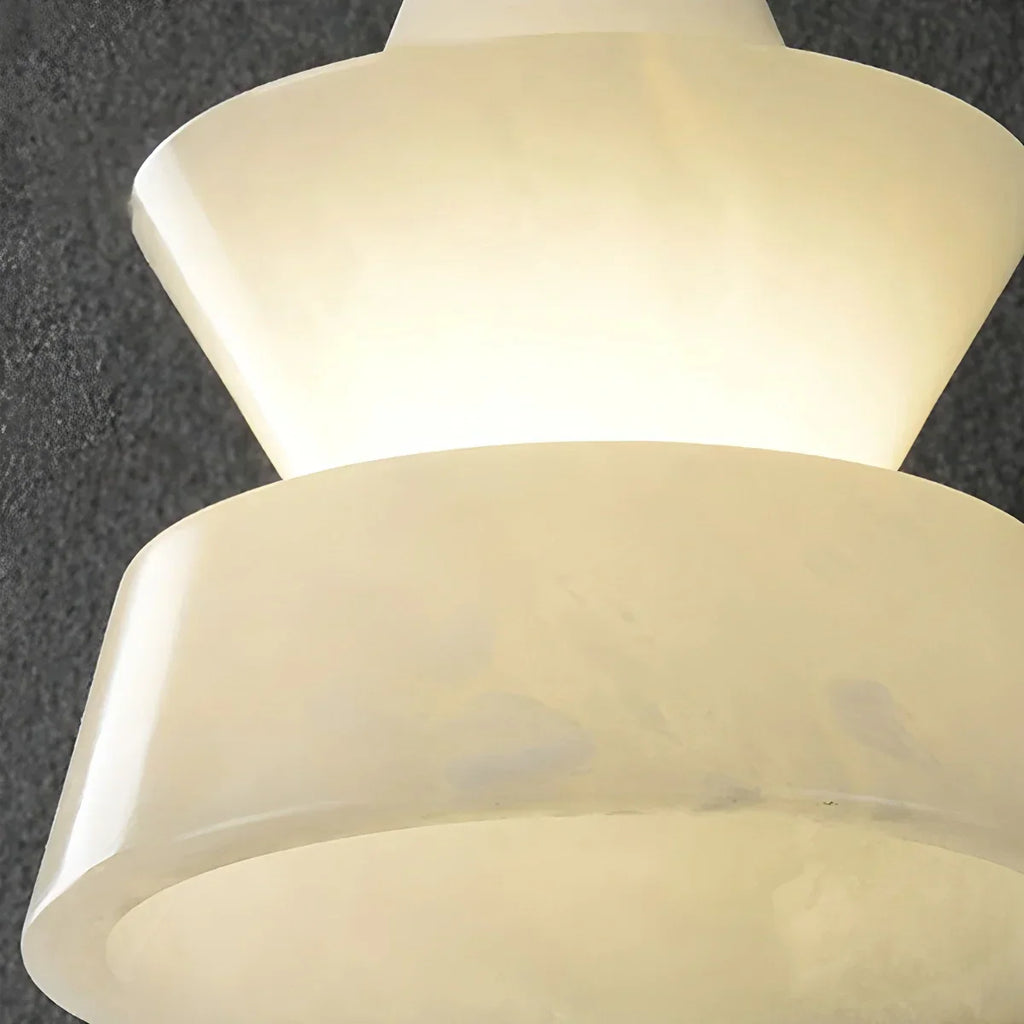 Spanische Pendelleuchte aus Alabaster und Nachttischlampe | Desfino