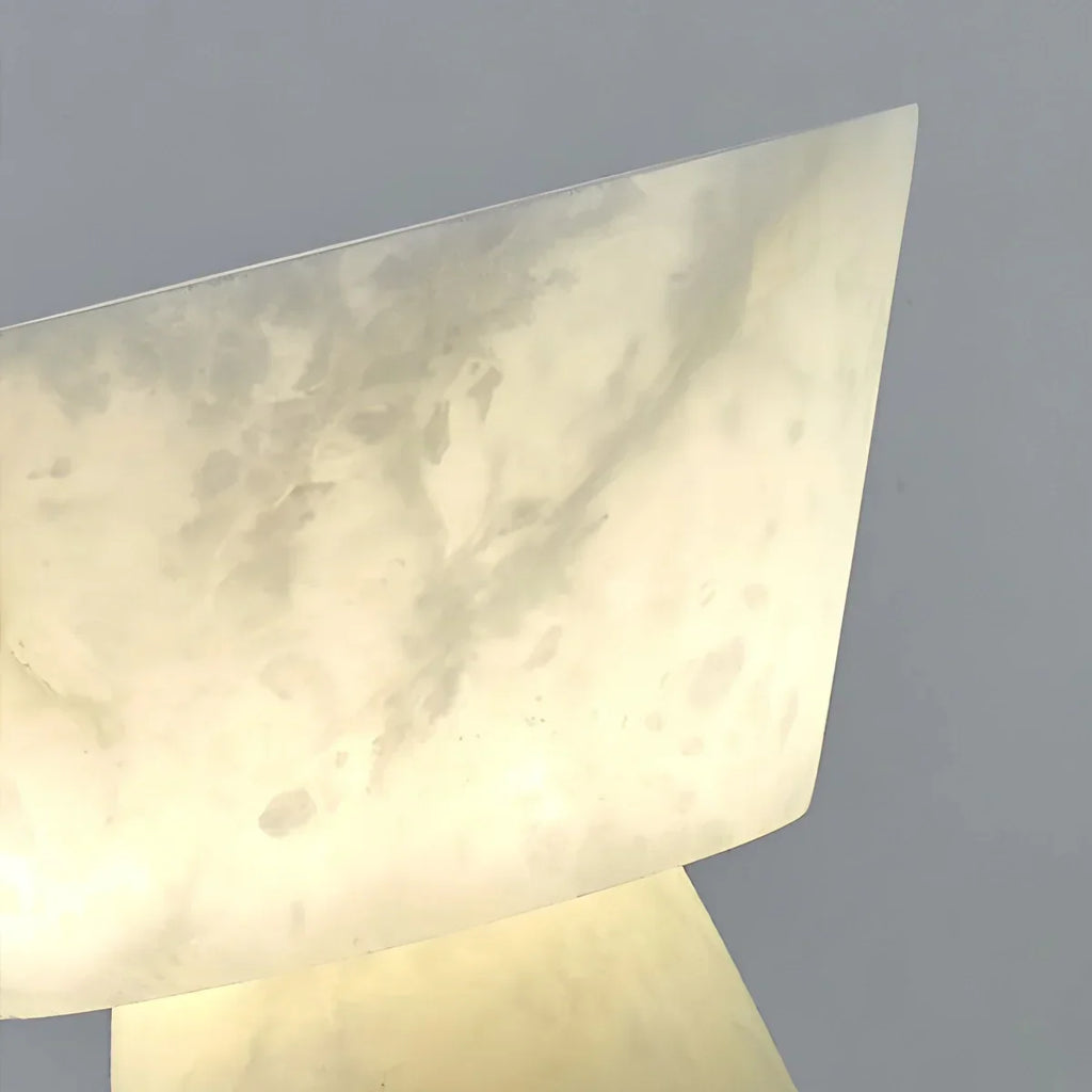 Spanische spanische Alabaster-Tischlampe mit Pilzkopf | Desfino