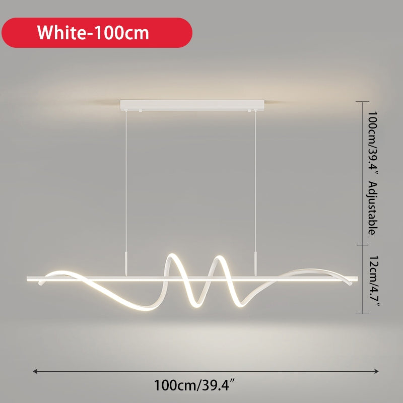 Linearer Kronleuchter Wave für das Esszimmer | Desfino