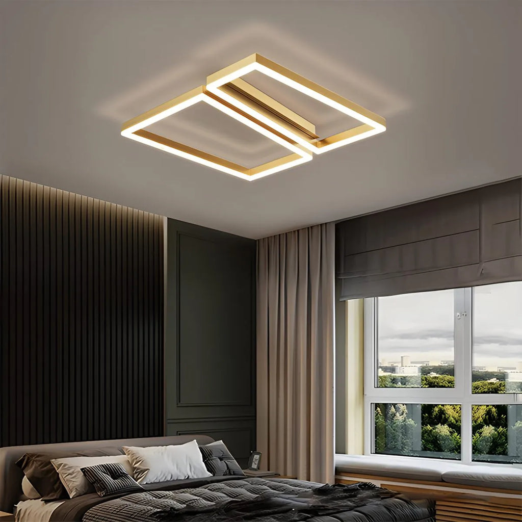 Moderne quadratische Deckenleuchte für das Schlafzimmer | Desfino