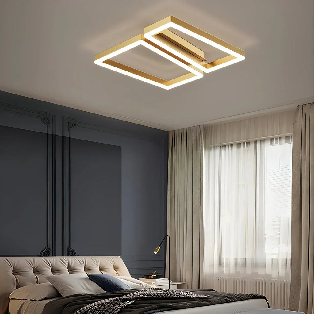 Moderne quadratische Deckenleuchte für das Schlafzimmer | Desfino