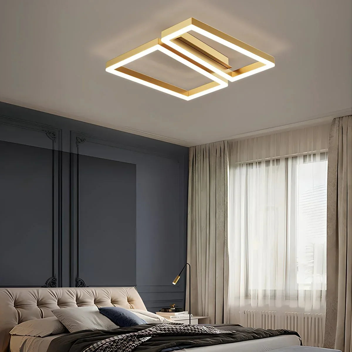 Moderne quadratische Deckenleuchte für das Schlafzimmer | Desfino