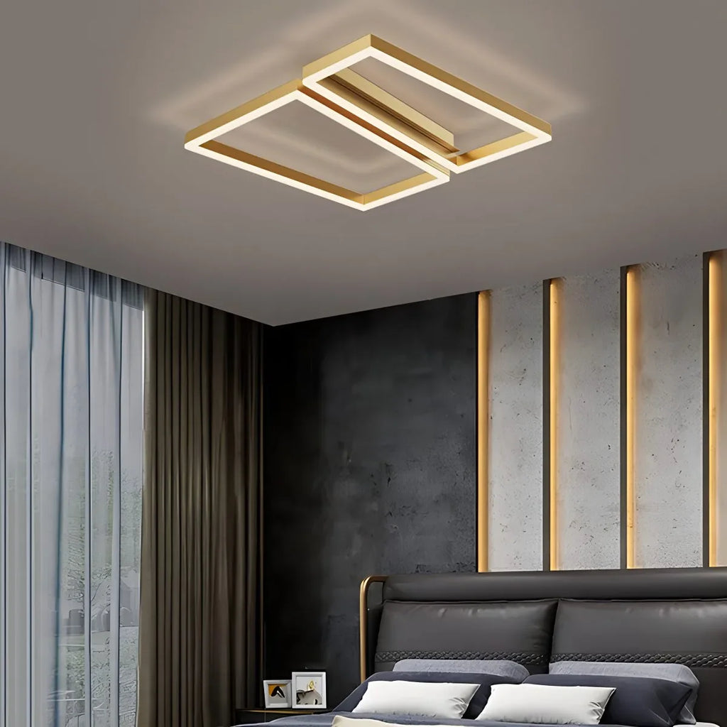 Moderne quadratische Deckenleuchte für das Schlafzimmer | Desfino