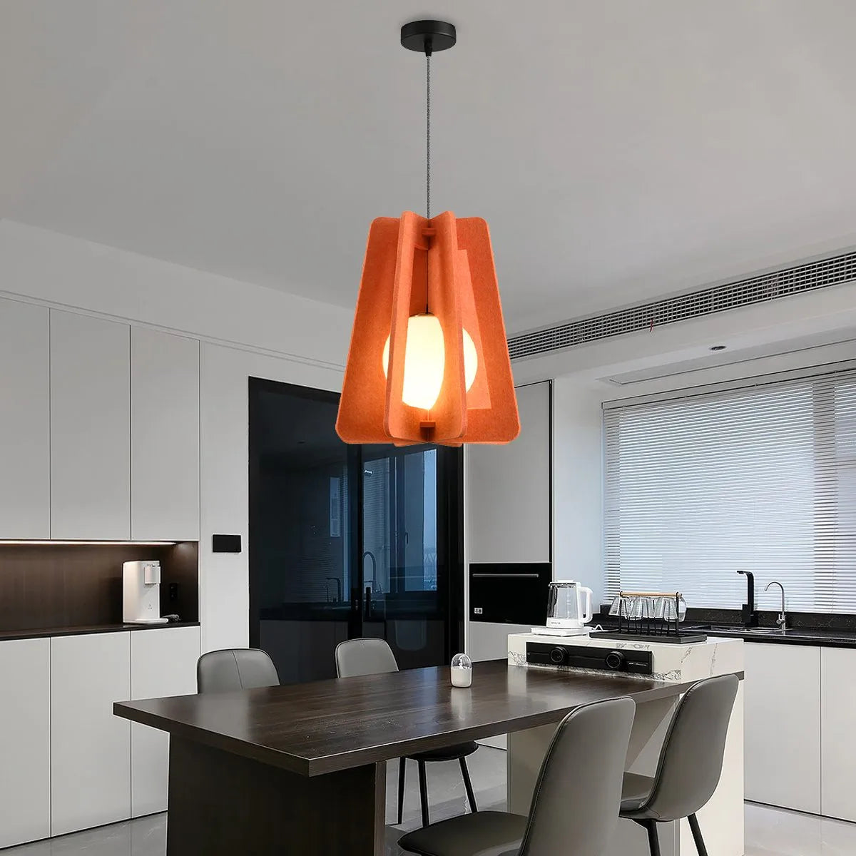Square Pavilion Acoustic Pendant Light | Desfino