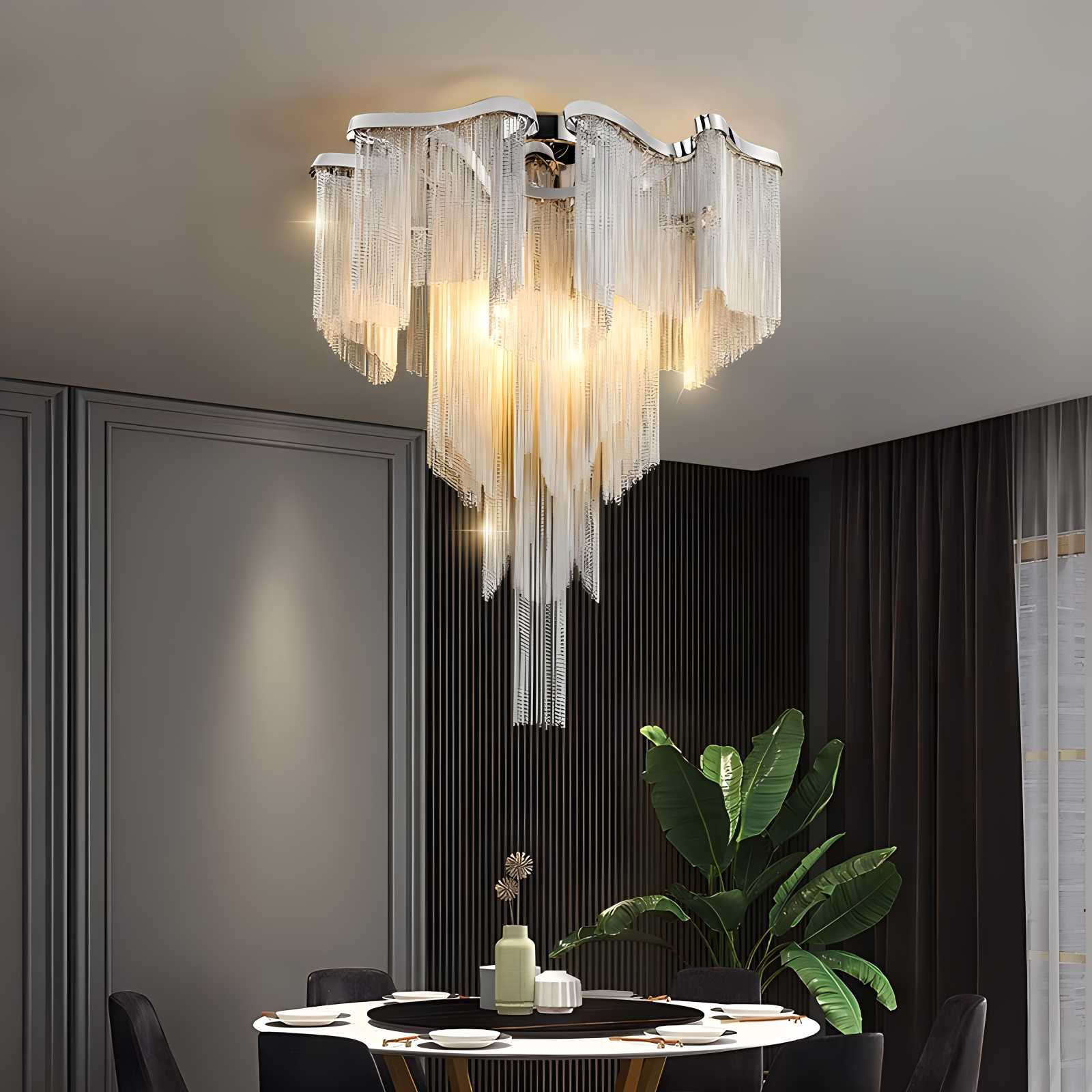 LED-Deckenleuchter mit Aluminiumquasten | Desfino