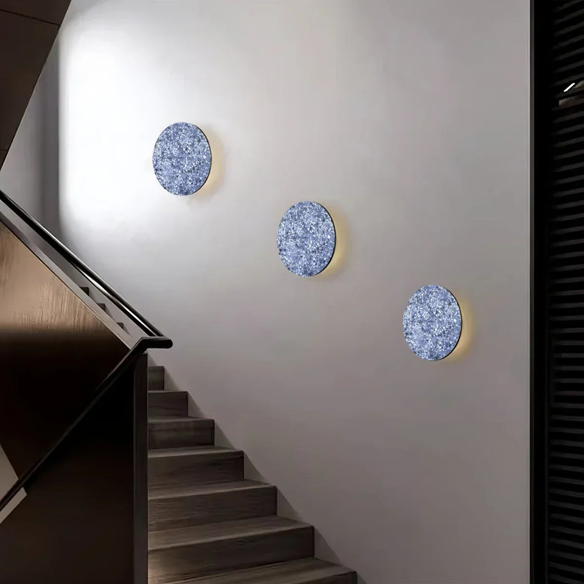 Nordische runde Wandleuchte im luxuriösen Stil mit Scheibenschirm | Desfino