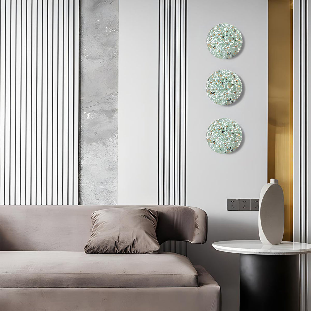 Nordische runde Wandleuchte im luxuriösen Stil mit Scheibenschirm | Desfino