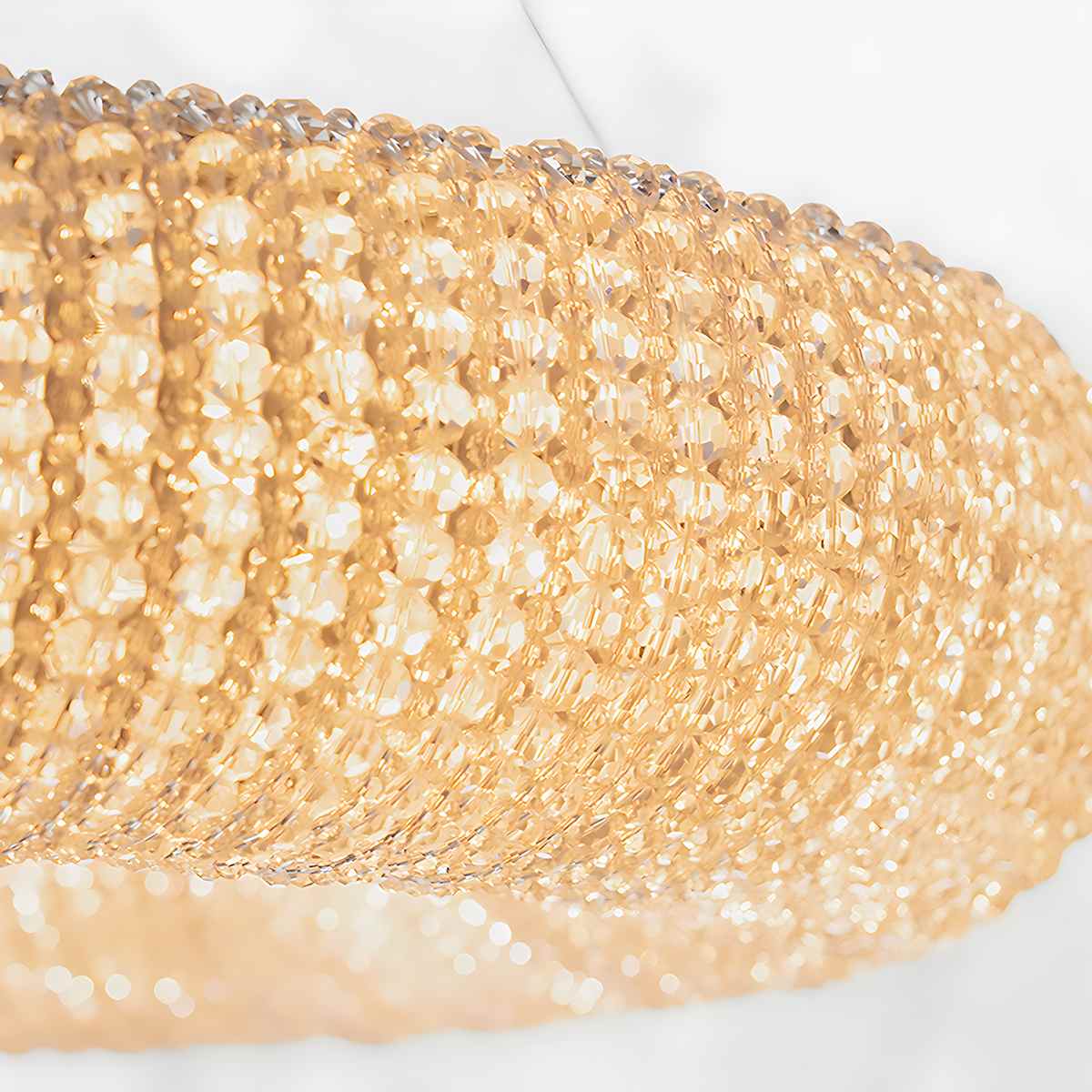Riddle Round Crystal Led Ring Chandelier | Desfino