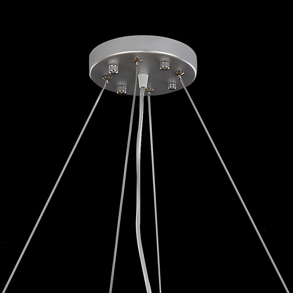 Riddle Round Crystal Led Ring Chandelier | Desfino