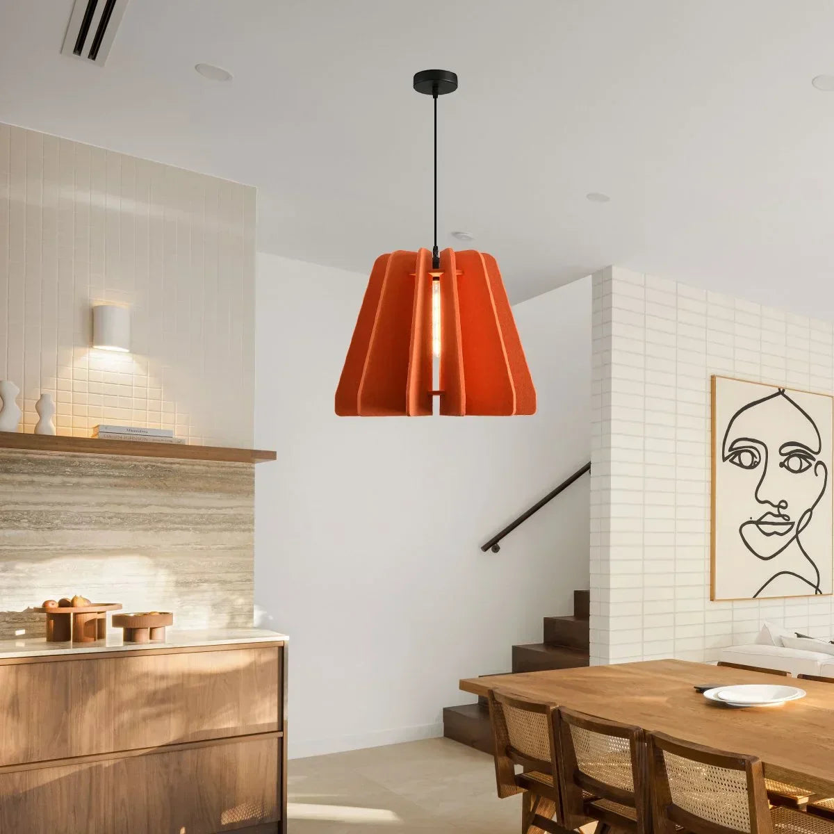 Triangle Piece Acoustic Pendant Light | Desfino