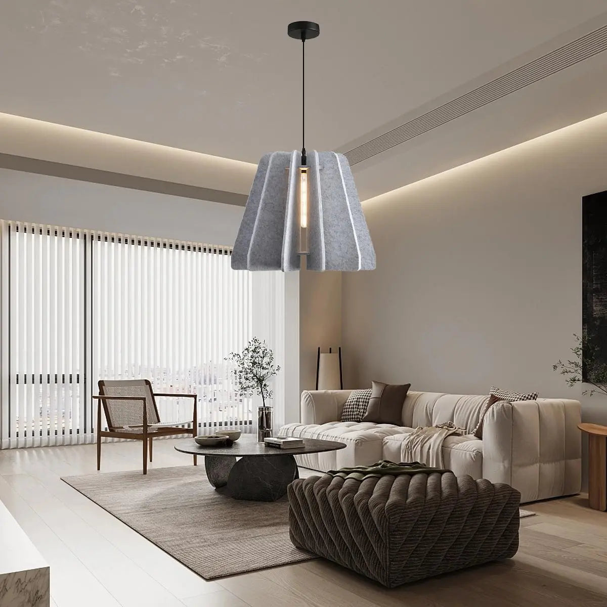 Triangle Piece Acoustic Pendant Light | Desfino