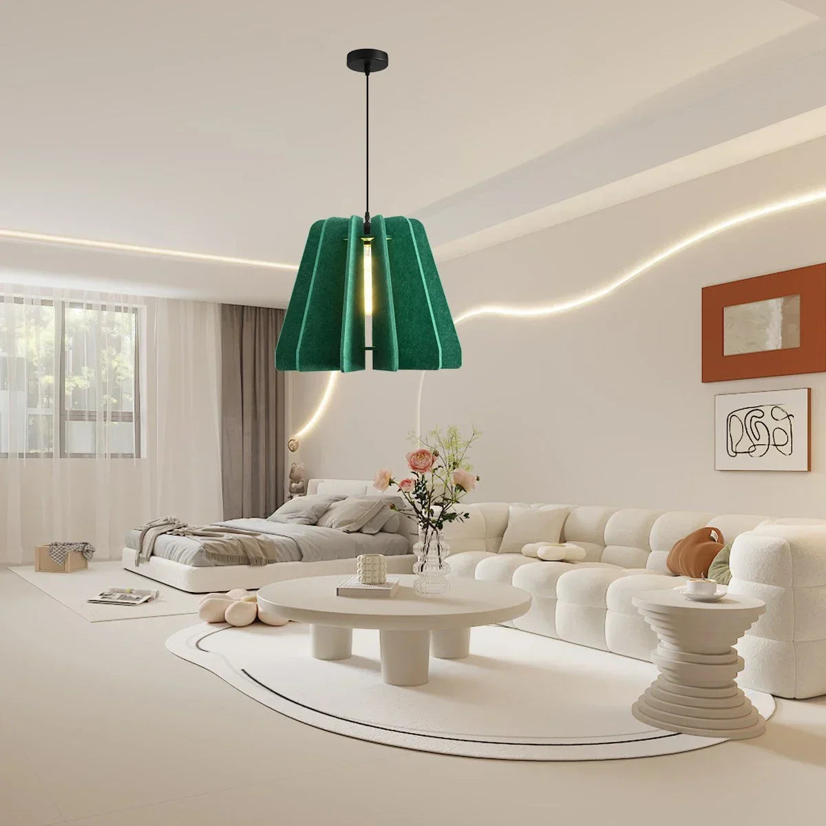 Triangle Piece Acoustic Pendant Light | Desfino
