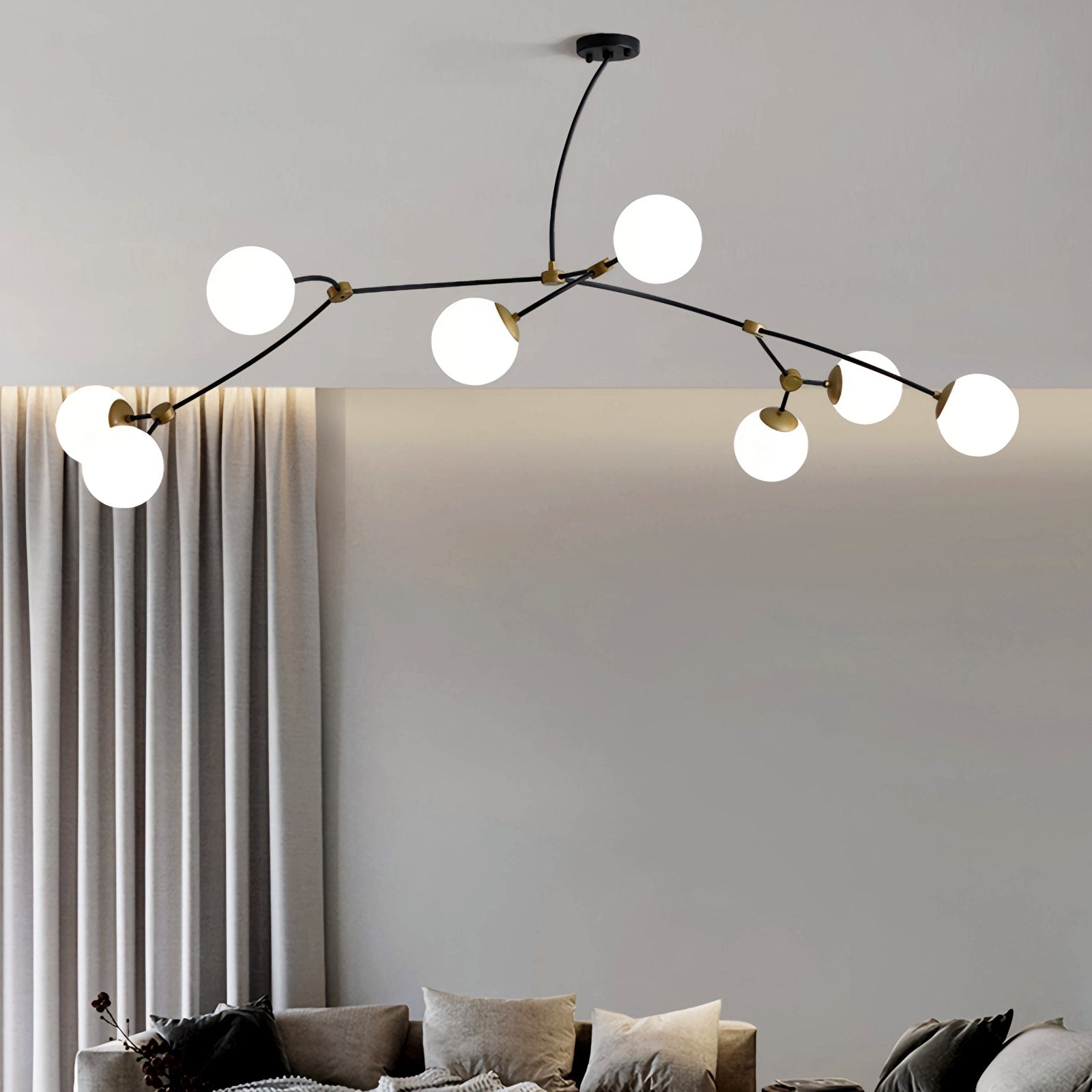 Minimalist Sputnik Globe Glass Chandelier | Desfino