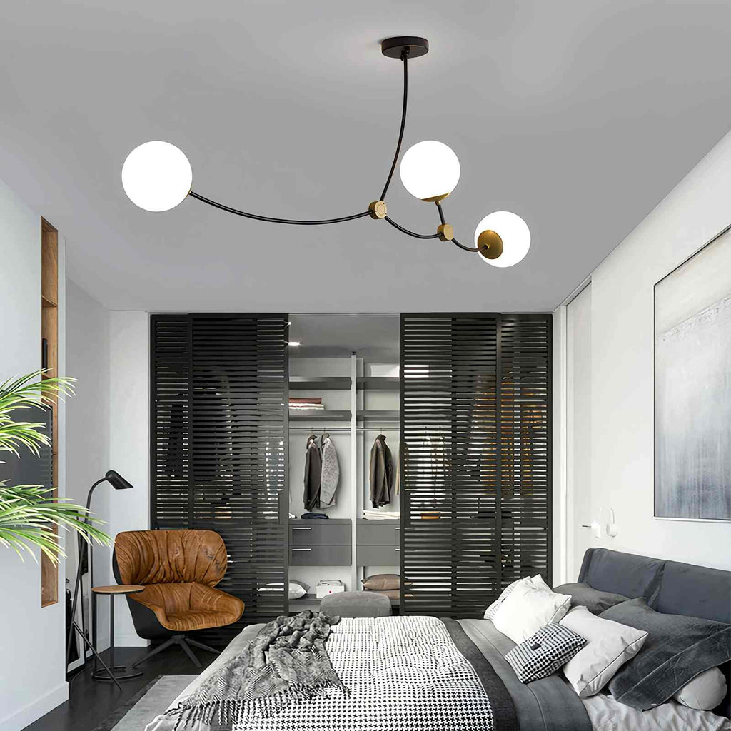 Minimalist Sputnik Globe Glass Chandelier | Desfino