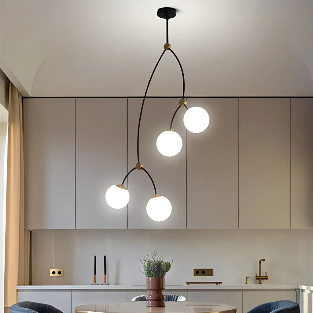 Minimalist Sputnik Globe Glass Chandelier | Desfino