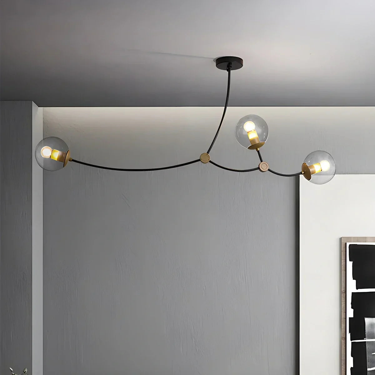 Minimalist Sputnik Globe Glass Chandelier | Desfino