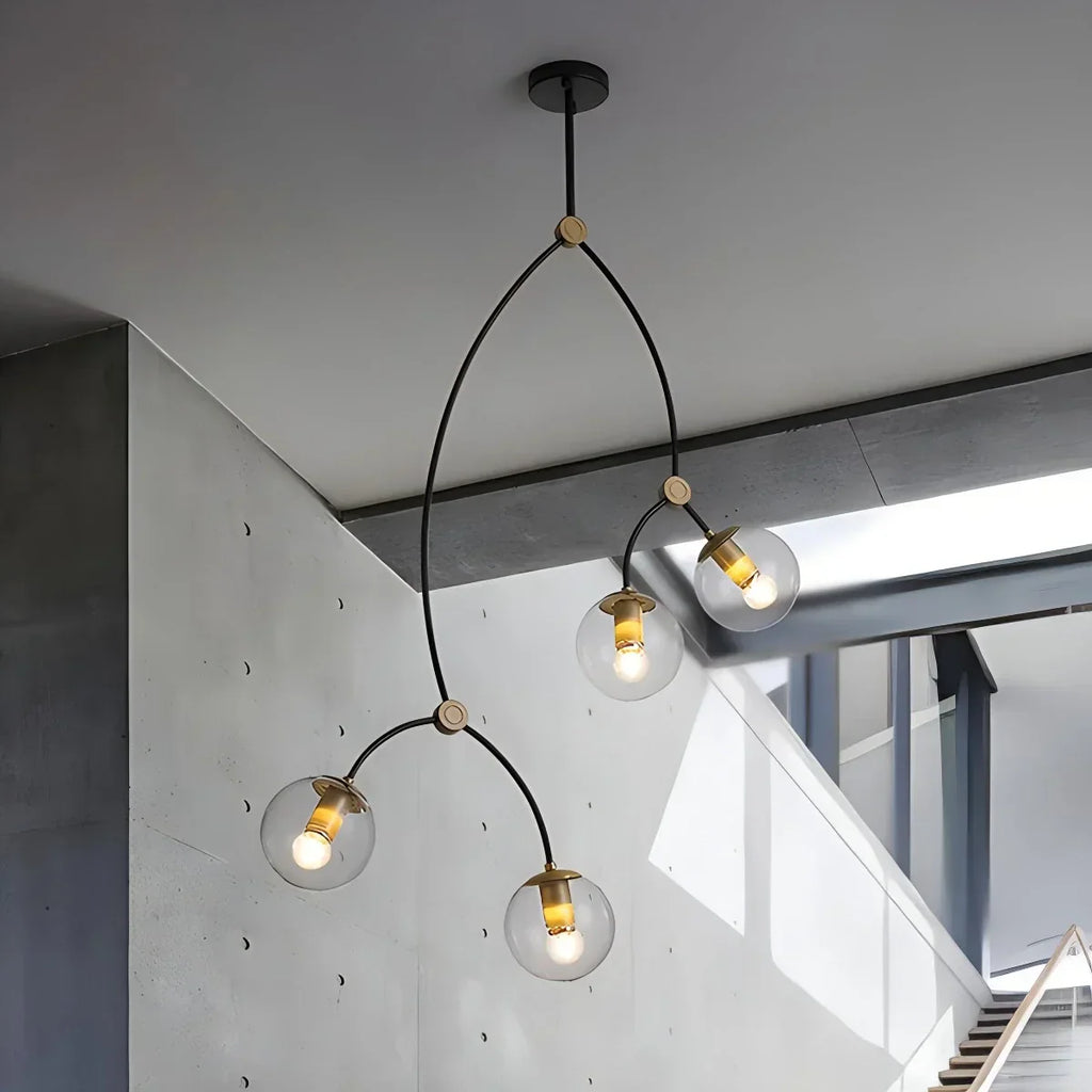 Minimalist Sputnik Globe Glass Chandelier | Desfino