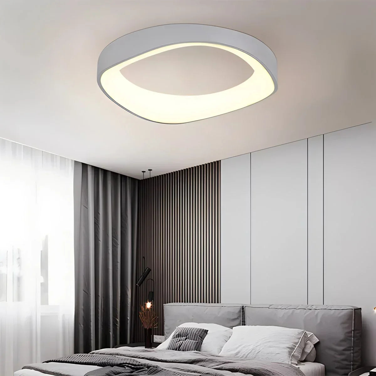 Nordic Acrylic Circle Ceiling Light for Bedroom | Desfino