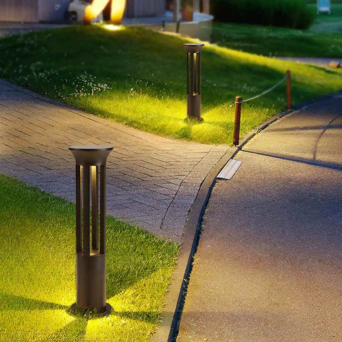 Cylindrical Lawn Outdoor Floor Lamp | Desfino